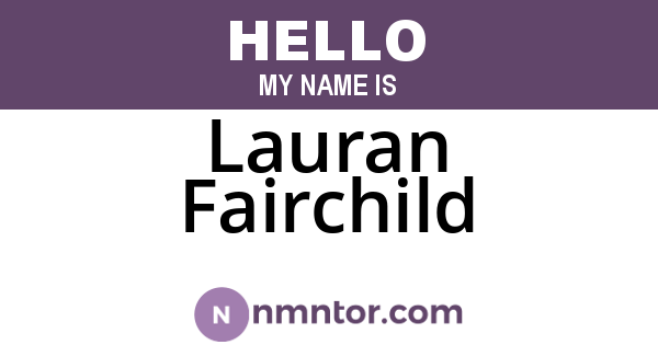 Lauran Fairchild