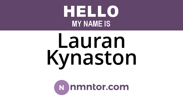 Lauran Kynaston