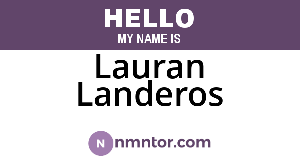 Lauran Landeros