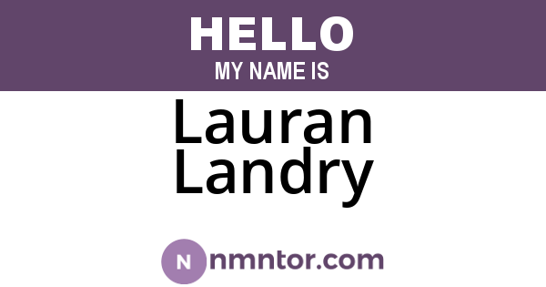 Lauran Landry