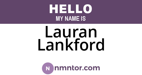 Lauran Lankford