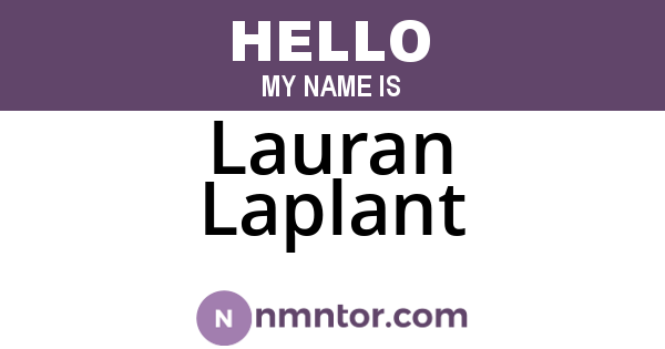 Lauran Laplant