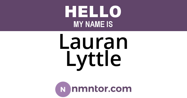 Lauran Lyttle