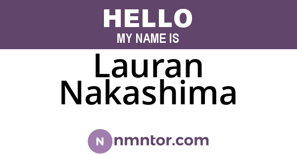 Lauran Nakashima