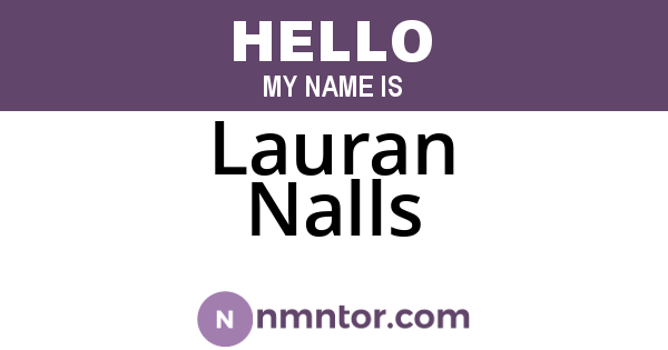 Lauran Nalls