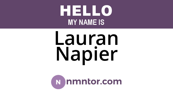 Lauran Napier