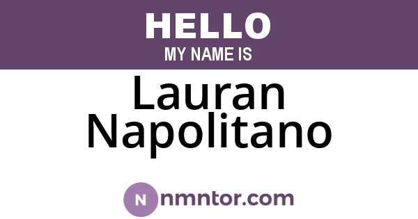 Lauran Napolitano
