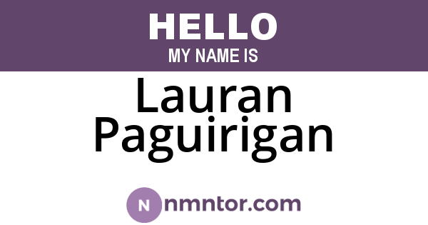 Lauran Paguirigan