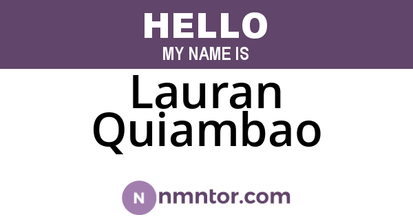 Lauran Quiambao