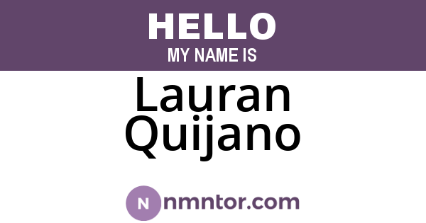 Lauran Quijano