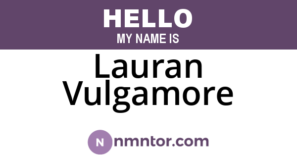 Lauran Vulgamore