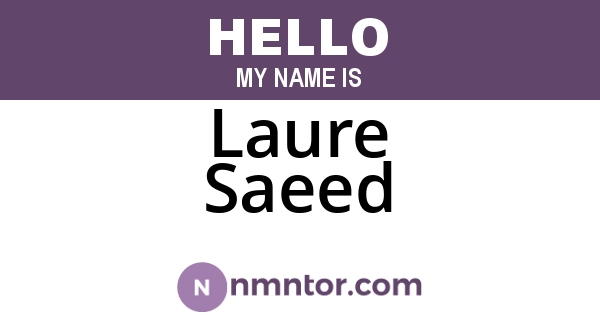Laure Saeed