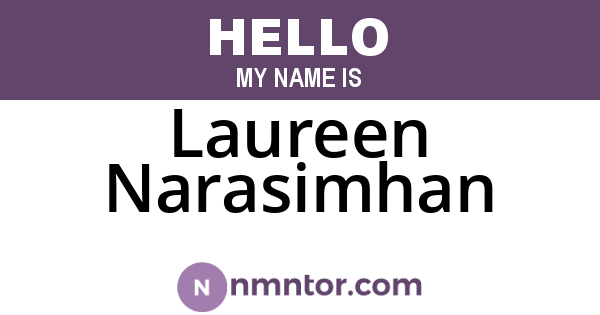 Laureen Narasimhan