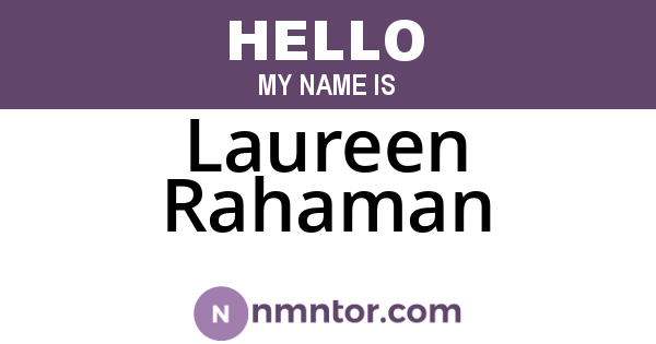 Laureen Rahaman