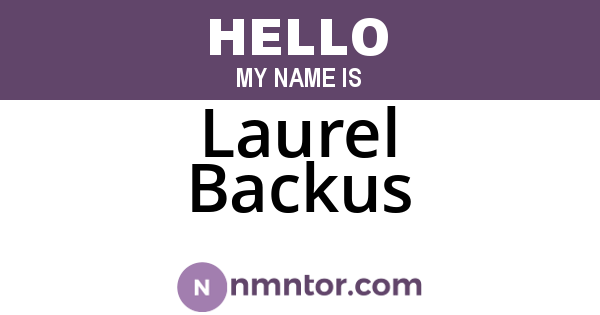 Laurel Backus