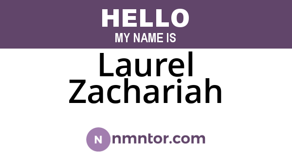 Laurel Zachariah