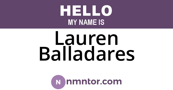 Lauren Balladares
