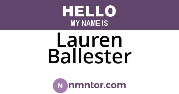 Lauren Ballester