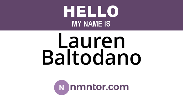 Lauren Baltodano