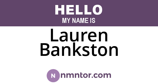Lauren Bankston