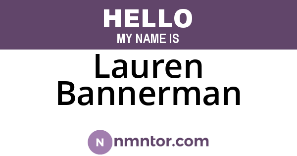 Lauren Bannerman