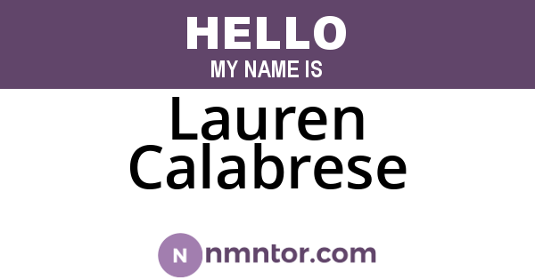 Lauren Calabrese