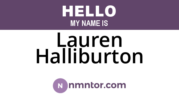 Lauren Halliburton