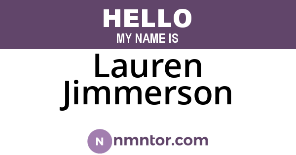 Lauren Jimmerson