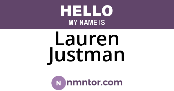 Lauren Justman