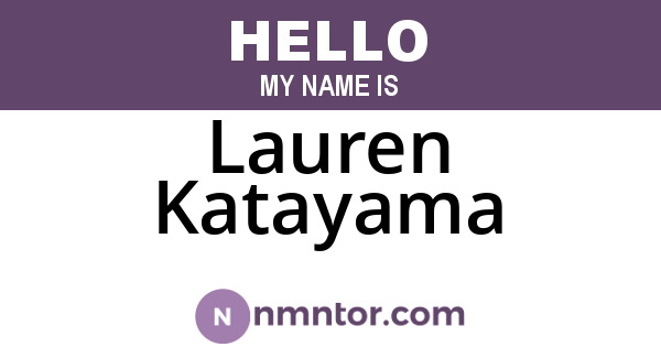 Lauren Katayama