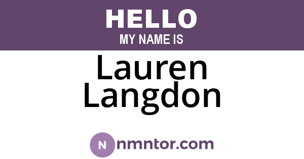 Lauren Langdon