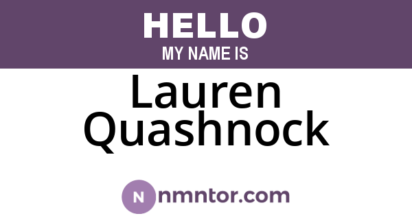 Lauren Quashnock