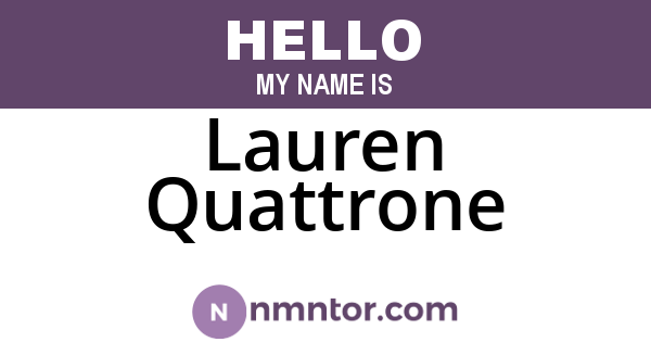 Lauren Quattrone