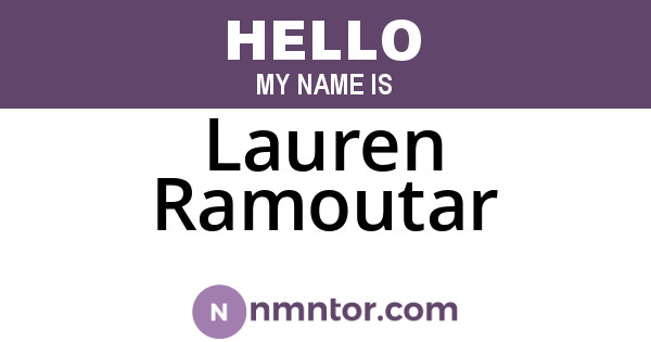 Lauren Ramoutar