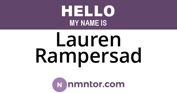 Lauren Rampersad