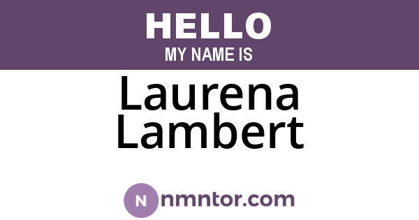 Laurena Lambert