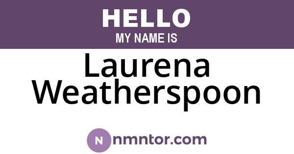 Laurena Weatherspoon