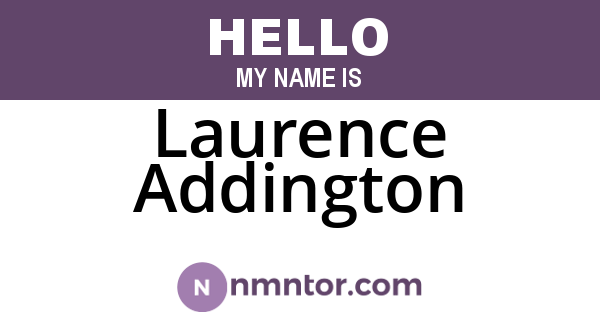 Laurence Addington
