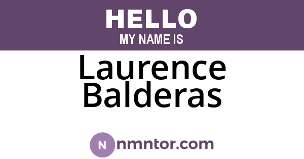 Laurence Balderas