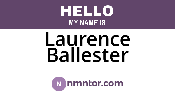 Laurence Ballester