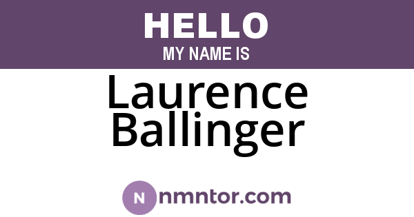 Laurence Ballinger