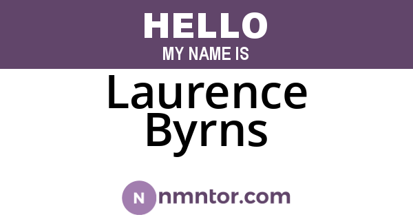 Laurence Byrns