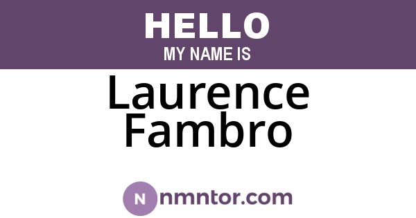 Laurence Fambro