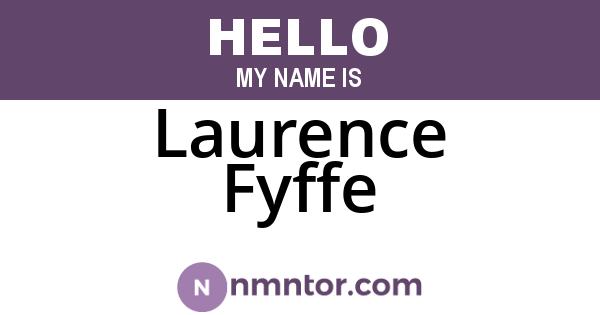 Laurence Fyffe