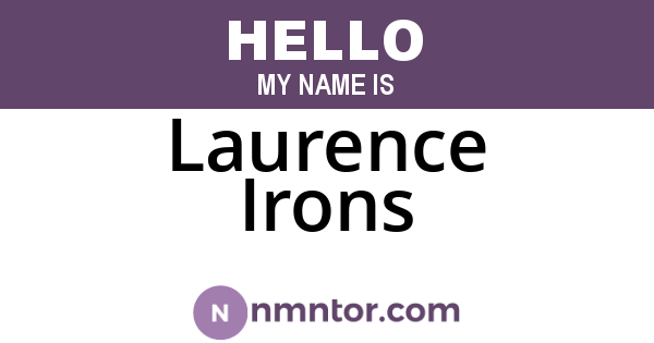 Laurence Irons