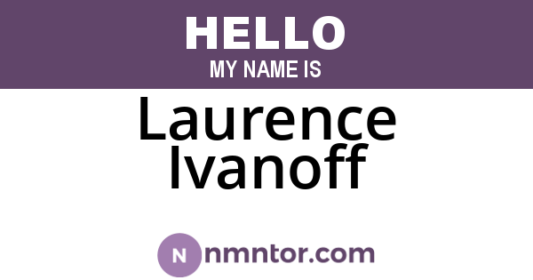 Laurence Ivanoff