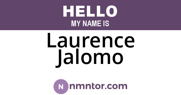 Laurence Jalomo