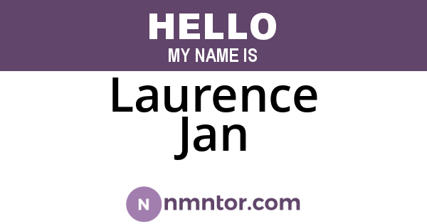 Laurence Jan