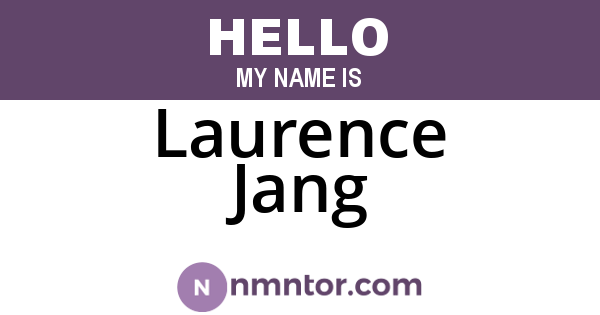 Laurence Jang
