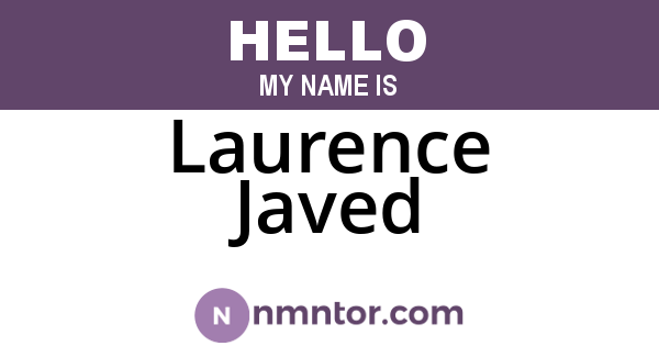 Laurence Javed